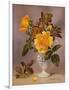 Orange Roses in a Blue and White Jug-Albert Williams-Framed Giclee Print