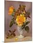 Orange Roses in a Blue and White Jug-Albert Williams-Mounted Giclee Print