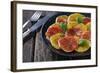 Orange Salad and Blood Orange Salad on Dark Plate-Jana Ihle-Framed Photographic Print