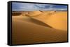 Orange Sand Dunes and Sand Ripples, Erg Chebbi Sand Sea, Sahara Desert Near Merzouga-Lee Frost-Framed Stretched Canvas