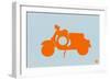 Orange Scooter-NaxArt-Framed Art Print