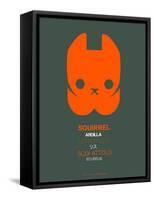 Orange Squirrel Multilingual Poster-NaxArt-Framed Stretched Canvas