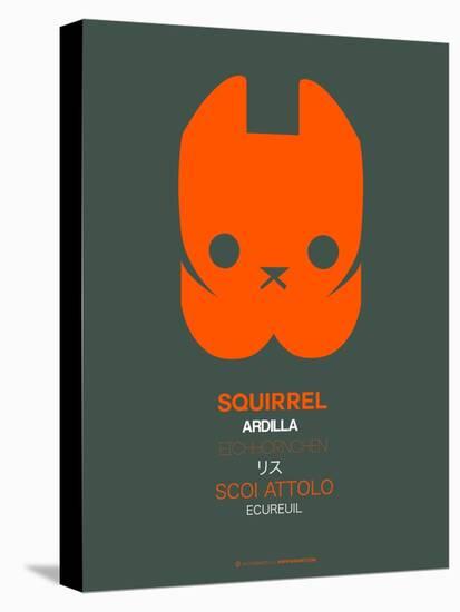 Orange Squirrel Multilingual Poster-NaxArt-Stretched Canvas