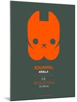 Orange Squirrel Multilingual Poster-NaxArt-Mounted Art Print