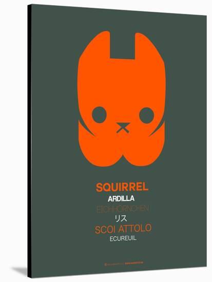 Orange Squirrel Multilingual Poster-NaxArt-Stretched Canvas