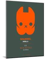 Orange Squirrel Multilingual Poster-NaxArt-Mounted Art Print