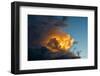 Orange Streak of Light Pierces Dramatic Cloud Formation-Sheila Haddad-Framed Photographic Print