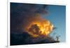 Orange Streak of Light Pierces Dramatic Cloud Formation-Sheila Haddad-Framed Photographic Print