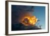 Orange Streak of Light Pierces Dramatic Cloud Formation-Sheila Haddad-Framed Photographic Print