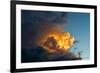 Orange Streak of Light Pierces Dramatic Cloud Formation-Sheila Haddad-Framed Photographic Print