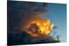 Orange Streak of Light Pierces Dramatic Cloud Formation-Sheila Haddad-Stretched Canvas