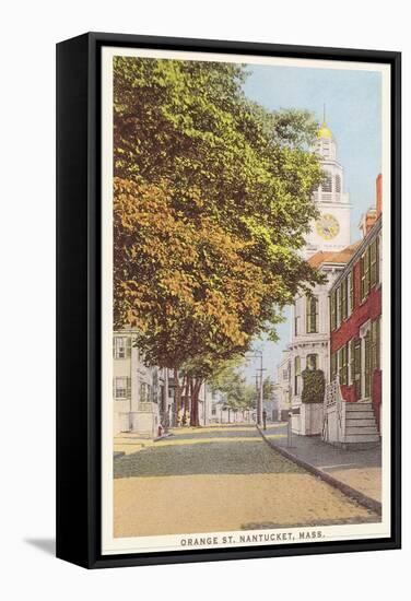 Orange Street, Nantucket, Massachusetts-null-Framed Stretched Canvas