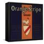 Orange Stripe Brand - Fillmore, California - Citrus Crate Label-Lantern Press-Framed Stretched Canvas