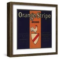 Orange Stripe Brand - Fillmore, California - Citrus Crate Label-Lantern Press-Framed Art Print