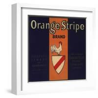 Orange Stripe Brand - Fillmore, California - Citrus Crate Label-Lantern Press-Framed Art Print