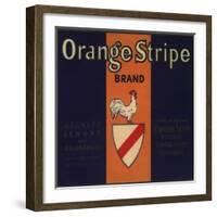 Orange Stripe Brand - Fillmore, California - Citrus Crate Label-Lantern Press-Framed Art Print