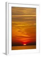 Orange Sunrise on the Water of the Bay on Tilghman Island, Maryland-Karine Aigner-Framed Photographic Print