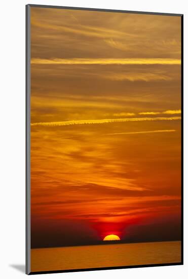 Orange Sunrise on the Water of the Bay on Tilghman Island, Maryland-Karine Aigner-Mounted Photographic Print