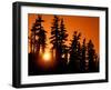 Orange Sunset in the Wilderness Around Mt. Jefferson, Oregon Cascades, USA-Janis Miglavs-Framed Premium Photographic Print