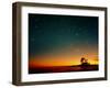 Orange Sunset with Orion, Gemini & Cancer-David Nunuk-Framed Premium Photographic Print