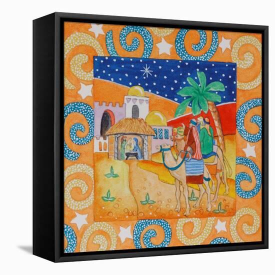 Orange Swirl Border-Tony Todd-Framed Stretched Canvas