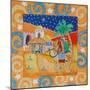 Orange Swirl Border-Tony Todd-Mounted Giclee Print