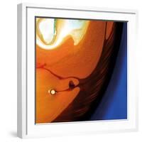 Orange Swirling Abstract, c.2008-Pier Mahieu-Framed Premium Giclee Print