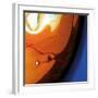 Orange Swirling Abstract, c.2008-Pier Mahieu-Framed Premium Giclee Print