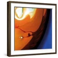 Orange Swirling Abstract, c.2008-Pier Mahieu-Framed Premium Giclee Print