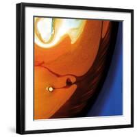 Orange Swirling Abstract, c.2008-Pier Mahieu-Framed Premium Giclee Print