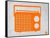 Orange Transistor Radio-NaxArt-Framed Stretched Canvas