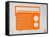 Orange Transistor Radio-NaxArt-Framed Stretched Canvas