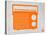 Orange Transistor Radio-NaxArt-Stretched Canvas