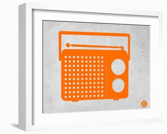 Orange Transistor Radio-NaxArt-Framed Art Print