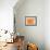 Orange Transistor Radio-NaxArt-Framed Stretched Canvas displayed on a wall