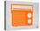 Orange Transistor Radio-NaxArt-Stretched Canvas