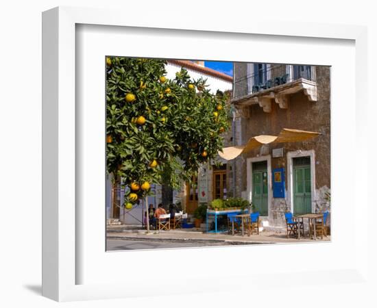 Orange Tree in a Little Village in the Lakonian Mani, Peloponnese, Greece, Europe-null-Framed Photographic Print