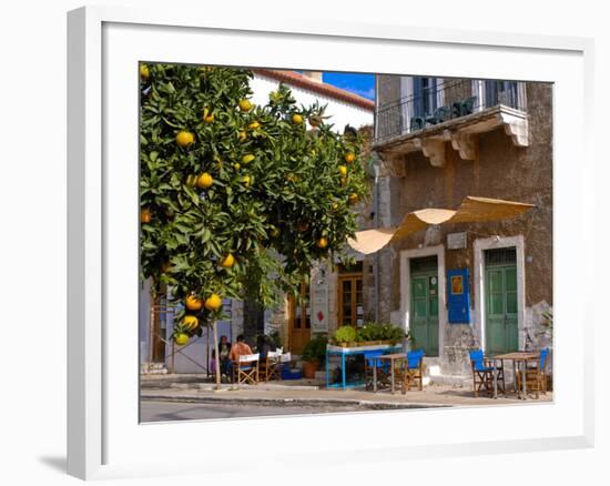 Orange Tree in a Little Village in the Lakonian Mani, Peloponnese, Greece, Europe-null-Framed Photographic Print