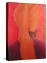 Orange Turban on Red-Lincoln Seligman-Stretched Canvas