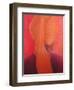 Orange Turban on Red-Lincoln Seligman-Framed Giclee Print