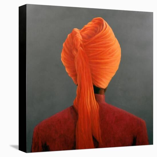 Orange Turban-Lincoln Seligman-Stretched Canvas
