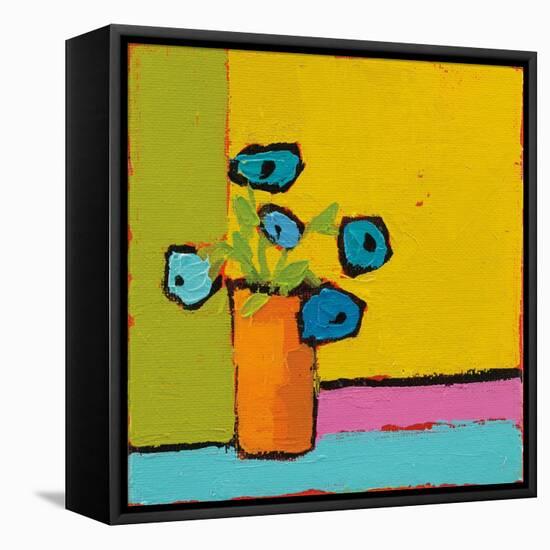 Orange Vase Bright-Phyllis Adams-Framed Stretched Canvas