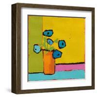 Orange Vase Bright-Phyllis Adams-Framed Art Print