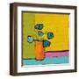 Orange Vase Bright-Phyllis Adams-Framed Art Print