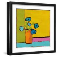 Orange Vase Bright-Phyllis Adams-Framed Art Print