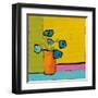 Orange Vase Bright-Phyllis Adams-Framed Art Print