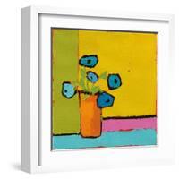 Orange Vase Bright-Phyllis Adams-Framed Art Print