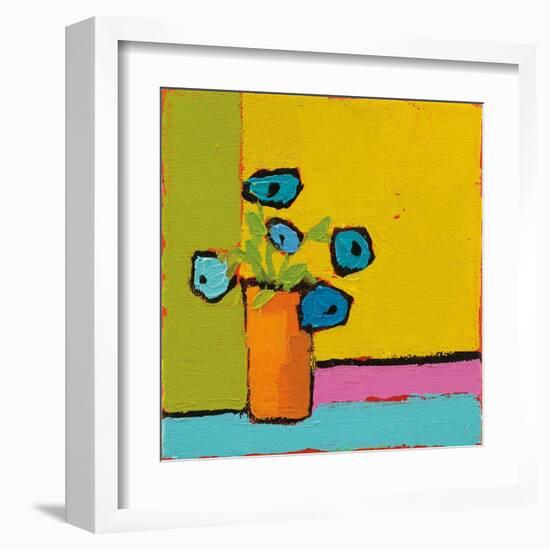 Orange Vase Bright-Phyllis Adams-Framed Art Print