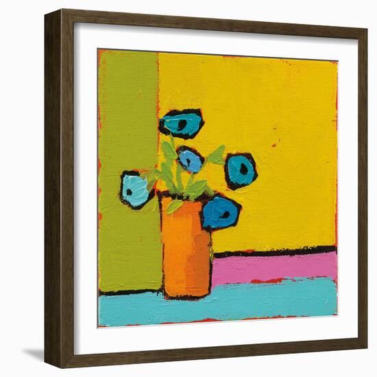 Orange Vase Bright-Phyllis Adams-Framed Art Print