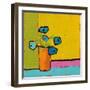 Orange Vase Bright-Phyllis Adams-Framed Art Print